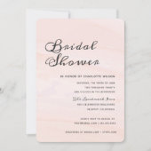 モダンな水彩画の洗浄ブライダルシャワー|の赤面 招待状 (正面)