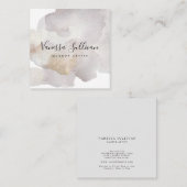 モダンな水彩画の洗浄メーキャップアーティストの名刺 スクエア名刺 (正面/裏面)