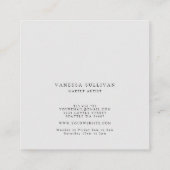 モダンな水彩画の洗浄メーキャップアーティストの名刺 スクエア名刺 (裏面)