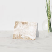 モダンな水彩画の牡蠣ビーチウェディングお礼カード サンキューカード (裏面)