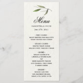 モダンな水彩画の緑のオリーブの枝 メニュー (正面)