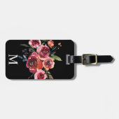 モダンな水彩画の花のカスタムな荷物のラベル ラゲッジタグ (正面横)