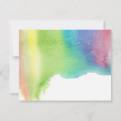 モダンな水彩画の花のスプラッシュ、リハーサルディナー 招待状 (裏面)