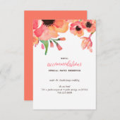 モダンな水彩画の花の結婚式のエンクロージャカード エンクロージャーカード (正面/裏面)