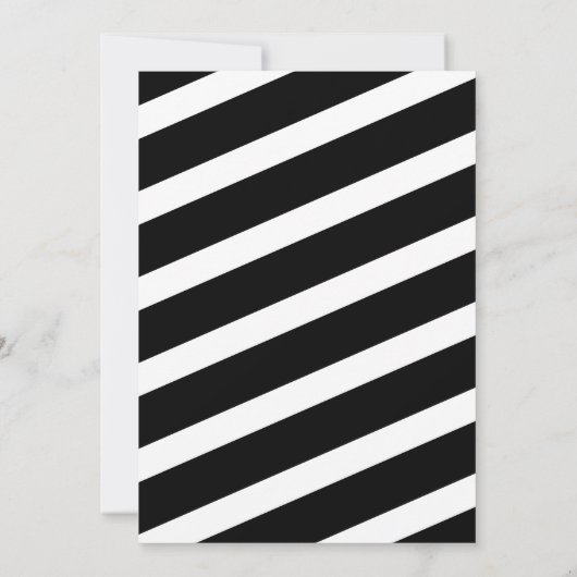 モダンな水彩画の花柄のストライプの菓子16 招待状 (裏面)