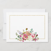 モダンな水彩画の花柄は感謝していしています サンキューカード (裏面)