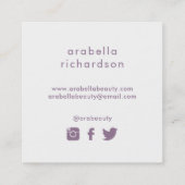 モダンな水彩画の花柄|の会合媒体アイコン スクエア名刺 (裏面)