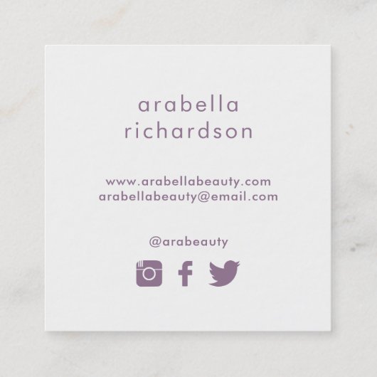 モダンな水彩画の花柄|の会合媒体アイコン スクエア名刺