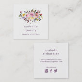 モダンな水彩画の花柄|の会合媒体アイコン スクエア名刺