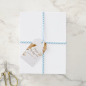 モダンな水彩画の葉の感謝祭 ギフトタグ (より糸付き)