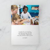 モダンな水彩画の虹の先生、ありがとう。 カード (内部)