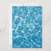 モダンな水彩画の青い海のビーチウェディング 招待状 (裏面)