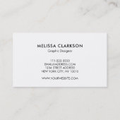 モダンな水彩画の青い紫色の(ばちゃばちゃ)跳ねるのしぶき 名刺 (裏面)