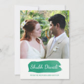 モダンな水彩画のDiwaliの写真の挨拶状 カード (正面)