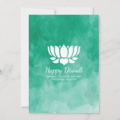 モダンな水彩画のDiwaliの写真の挨拶状 カード (裏面)