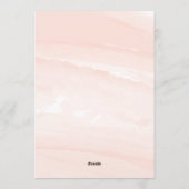 モダンな水彩画のPEACE フォトカード| ブラッシュ シーズンカード (裏面)