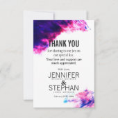 モダンな水彩画はサンキューカードを汚します サンキューカード (正面)