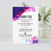 モダンな水彩画はサンキューカードを汚します サンキューカード (スタンド正面)