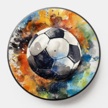 モダンな水彩画スポーツ サッカー フットボール クール