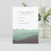 モダンな水彩画山の情報カード エンクロージャーカード (スタンド正面)