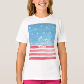 モダンな水彩画風の国旗デザイン Tシャツ (正面)