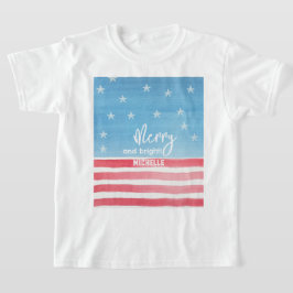 モダンな水彩画風の国旗デザイン Tシャツ