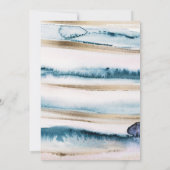 モダンな水彩画風の結婚式のSave the Dateカード 招待状 (裏面)