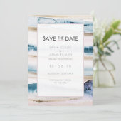 モダンな水彩画風の結婚式のSave the Date 招待状 (スタンド正面)