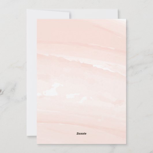 モダンな水彩画風ピースフォトカード | ブラッシュ シーズンカード (裏面)