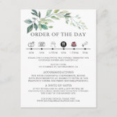 モダンな水彩画 ユーカリの葉 グリーン エンクロージャーカード (正面)