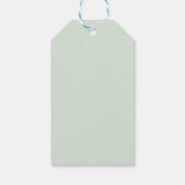 モダンな水彩画 ユーカリの葉 グリーン ギフトタグ (裏面)