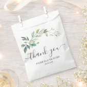 モダンな水彩画 ユーカリの葉 グリーン フェイバーバッグ (クリップ留めされた状態)