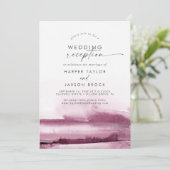 モダンな水彩画 | 赤い結婚式の披露宴 招待状 (スタンド正面)