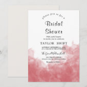 モダンな水彩画 | 赤の結婚式前祝賀会招待状 招待状 (正面/裏面)