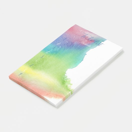 モダンな水彩絵の具の飛沫 TODOリスト ポストイット (アングル)