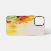 モダンな水彩花のカスタマイズ画像 iPhoneケース (裏面横)