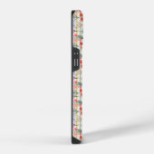 モダンな水彩花柄 iPhoneケース (右側面)