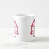 モダンな水彩虹の先生 コーヒーマグカップ (中央)