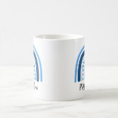 モダンな水彩虹の先生 コーヒーマグカップ (中央)