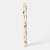 モダンな水彩蝶々のモノグラム iPhone 16ケース (左側面)