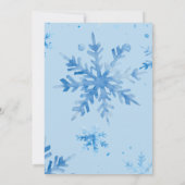 モダンな水彩雪の結晶のクリスマスパーティー 招待状 (裏面)