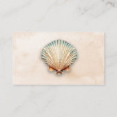 モダンな沿岸の貝殻と砂のシャワー レシピカードのリクエスト エンクロージャーカード (裏面)