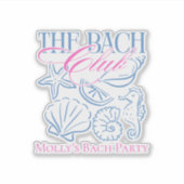 モダンな沿岸の貝殻をテーマにしたバチェロレッテパーティー シール (正面)