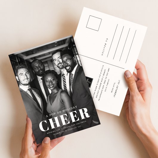 モダンな法人ビジネス写真ホリデー ポストカード