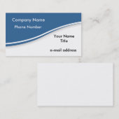 モダンな波の切り出しの濃紺の白 名刺 (正面/裏面)