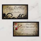 モダンな洗練されたデザイナーサロン 予約カード (正面/裏面)