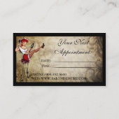 モダンな洗練されたデザイナーサロン 予約カード (裏面)