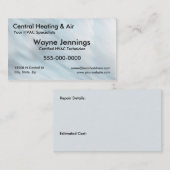 モダンな洗練されたプロフェッショナルHVAC 名刺 (正面/裏面)