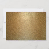 モダンな洗練された贅沢な金ゴールドのグリッターの結婚式 招待状 (裏面)