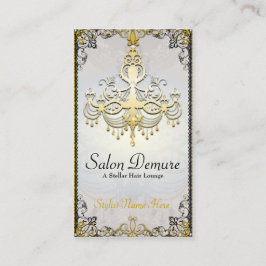 モダンな洗練された金ゴールドデザイナーサロン 予約カード